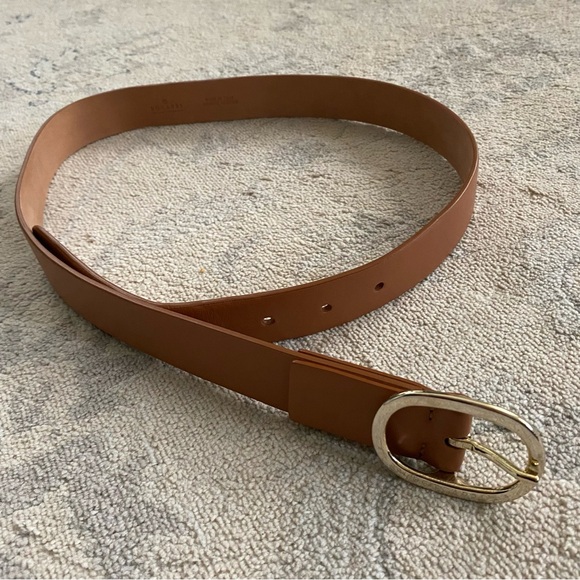 Socapri Accessories - Socapri Genuine Leather Belt Made In Italy Tan Cognac Small Quiet Luxury Resort